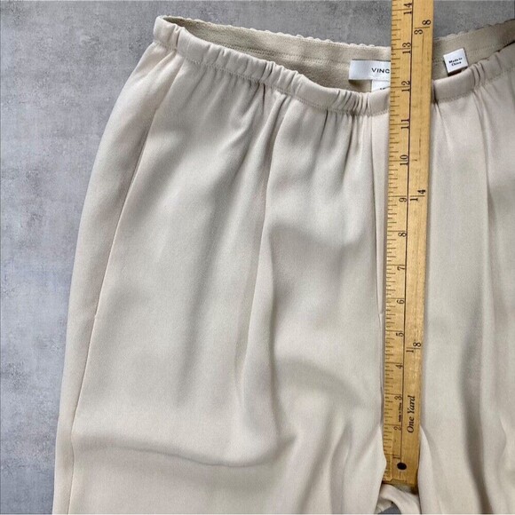 VINCE Pants Womens Size Small Tan Straight Leg Pleated Front Pull On Trousers - Picture 11 of 16